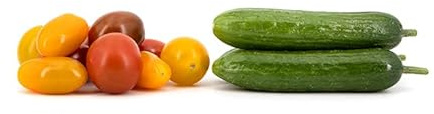 Caja Gourmet 1 kg, Selección de Cherrys y Pepino Cocktail, La Parcela, Origen España, Andalucía, Comprar Fruta y Verdura Fresca, De La Huerta A Tu Casa, Producto de Cooperativa Granada La Palma