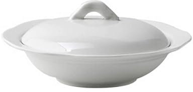 Beurrier Céramique blanche, grand porte-beurre avec couvercle et poignée, peut être utilisé for le moule à beurre dans les restaurants d'hôtel Comptoir ( Size : M )