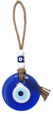 GUOYOU Ojo Turco Azul, Mal de Ojo Regalo de Bendición, 7 cm Colgante de Amuleto Proteccion, Encantos de Buena Suerte para Colgar, Amuleto de la Suerte, para Decoración del Hogar Regalo