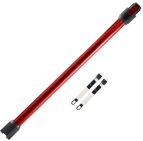 Tube Télescopique pour Dyson, Tube d'extension Rigide Compatible avec Dyson V7 V8 V10 V11 V15, Tube d'aspiration à Connexion Rapide pour Aspirateur Dyson avec Deux 2 en 1 Brosses, Rouge