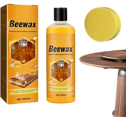 Bees Waxing Furniture Polish Agent – 100 ml naturale ceretta per mobili, spray protettivo per la pulizia del legno, polacco multifunzionale per mobili in legno, multisuperficie