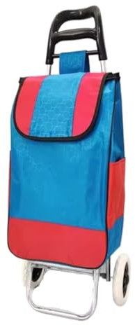 Chariot de Courses, Sac De Rechange pour Chariot De Courses Sac De Courses en Tissu Portable Accessoires pour Chariot Chariot D'escalier Sac d’achats avec roulettes(Rot)