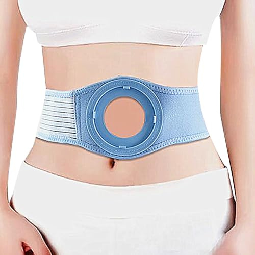 YZWZZXC Fascia Addominale Post Operatoria, Fascia Elastica Lombare, Unisex, con 3 Anelli per Stomia, con Cintura di Estensione, per Il Periodo Post-operatorio