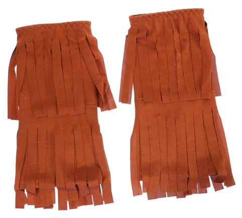 Hemobllo 1 paire Couvre Bottes Frange Vintage pour Femmes Accessoire Décoratif Couleur Marron pour Événements et Festivals