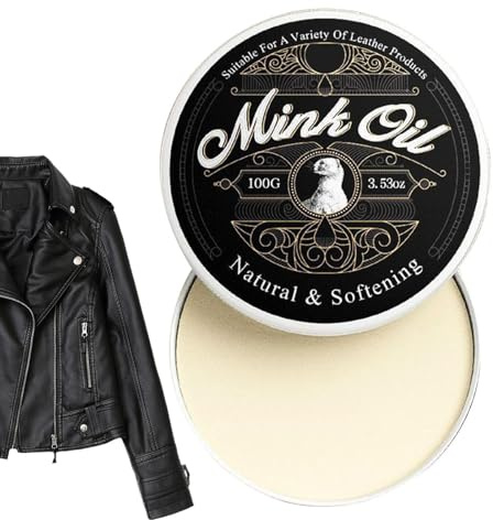 Mink Oil Leather Conditioner - 100g Paste Soften And Restore | Care Cleaner, Cleaning Supplies For Shoes, Furniture, Car Seats, Boots, And Accessories Use