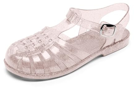 Sandales d'été pour Femme En Plastique Transparent Chaussures Couleur Unie Antidérapante Sandale de Plage/Mer/Été