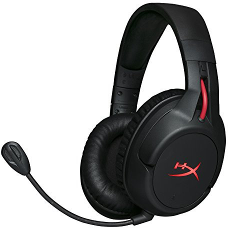 HyperX Cloud Flight - Wireless Gaming Headset, Long Lasting Battery up to 30 Hours, Detachable Noise Cancelling Microphone, Red LED Light, Comfortable Memory Foam, Works with PC, PS4 & PS5