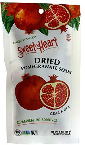 1 oz. SweetHeart Dried Pomegranate Seeds | All Natural, No Sugar Added | 100% Fruit | Non-GMO | Vegan | No Refrigeration Needed