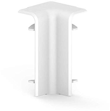 Cablecoach Habengut Angle intérieur pour plinthe 70 mm en PVC, couleur : blanc | Contenu : 1 pièce - pour contourner les angles dans les pièces
