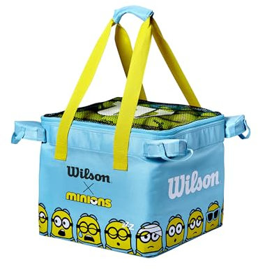 Wilson Tasche für Ballwagen Minions, Für bis zu 150 Tennisbälle, Nylon, Blau