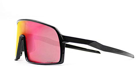 ZoliTime Occhiali da ciclismo 2019 moda nuovo sport antivento polarizzato driver occhiali da sole BMX occhiali da bicicletta telaio nero + lente rossa