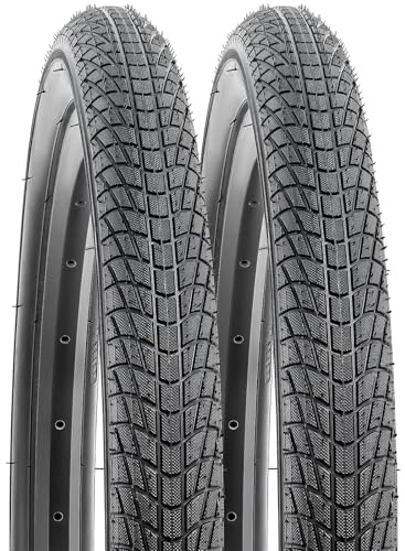 YUNSCM 2 neumáticos para Bicicleta de 20 Pulgadas 20x1,95/53-406 compatibles con Bicicletas de Carretera Neumáticos para Bicicletas de Carretera/Ciudad 20 x 1,95