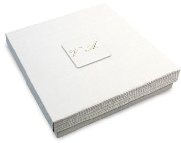 Scatola professionale per album matrimonio Scatola porta foto scatola dei Ricordi Memory box con coperchio goffrato e trama in rilievo (20x20)