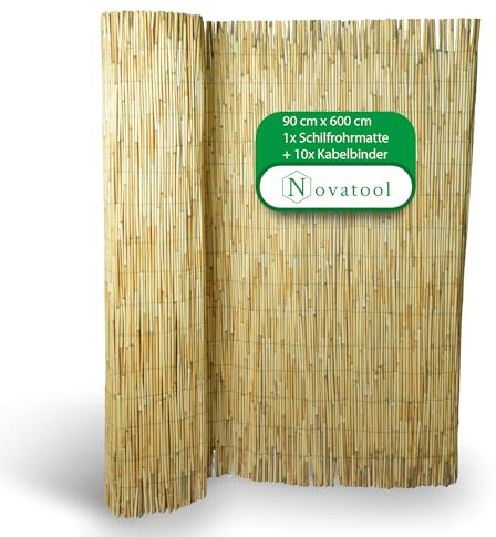 Balkon Sichtschutzmatte Flexibles Design für Gartenzaun und Terrasse 90x600 cm Schilf Schutz vor Blicken Einfache Montage Wind- und wetterfest Stilvolle Dekoration und Privatsphäre