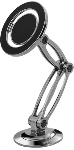 aceyoon Porta Cellulare Auto per Magsafe [Tre Assi Flessibili] Magnetico Supporto Telefon Auto con 20 x N52 Magneti Porta Telefon Auto 360° Rotazione Compatibili con iPhone 16 15,Adatto a 4-6 pollici