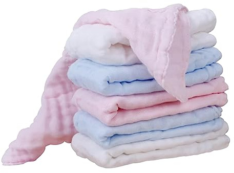 POPETPOP 6 Piezas Toalla De Gasa Para Bebés De Algodón Puro Paño Facial De Toallas De Lactancia Versátiles Para Uso Diario