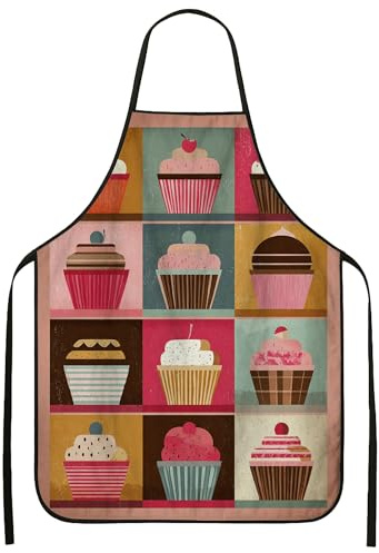 Delantal vintage para hornear, delantal de cocina retro para adultos, divertido regalo culinario para cocinar en primavera y verano, Melocotón, 24x31 Inch
