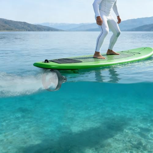 Gdetnysty Electric Fin Stand Up Paddle Board Motor 12V Surf Kayak Surfboard Battery Underwater Thruster SUP Propeller Propulsion 288W 440Lbs Thrust 2.48-3.11mph Speed for Paddleboard Surfboard Kayak