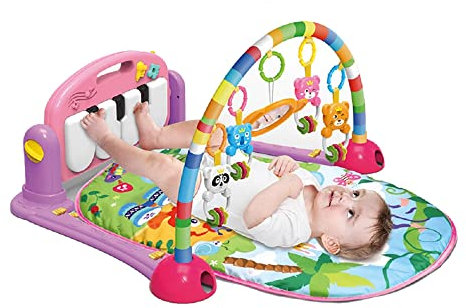 Large Baby Play Mat -Kick and Play Piano Gym -Activity Mats for Infants -Tummy Time-Educational Toys for 0-6-12-18Month+Boys and Girls