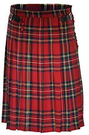 Hermosa Kilt Falda Escocesa Falda Plisada De Cintura Alta A Cuadros Roja De Moda Falda Larga Suelta Punk Gótica con Hebi