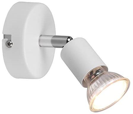 Reality Leuchten Wandspot Paris R80911031, Metall Weiß matt, exklusiv 1x GU10