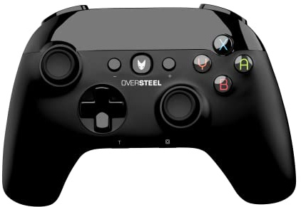 Oversteel - Tombac Wireless Game Controller, Vibration, 8 Stunden Akkulaufzeit, Lithium-Batterie, USB und Bluetooth, PC/Switch/Smartphone/Tablet/Android TV, Schwarz
