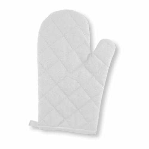 Guanto da cucina Forno. Guanto da forno resistente al calore (250 °C) (bianco)