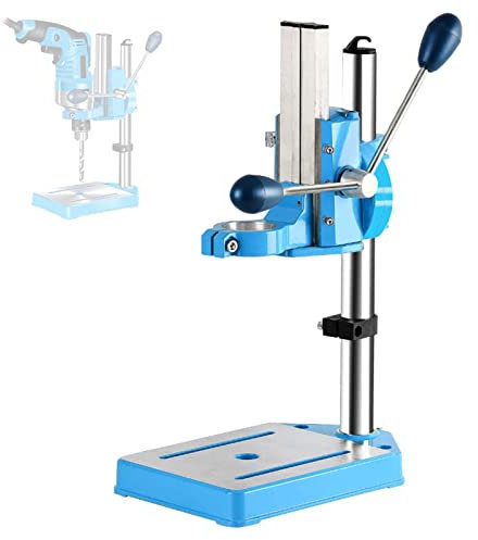 fikujap Bohr WerkzeugstäNder 80mm Hub, Tischklemme BohrstäNder 90 ° Drehbar 38-50mm Klemmung, BohrmaschinenstäNder Verdickte SäUle Aluminiumgussbasis