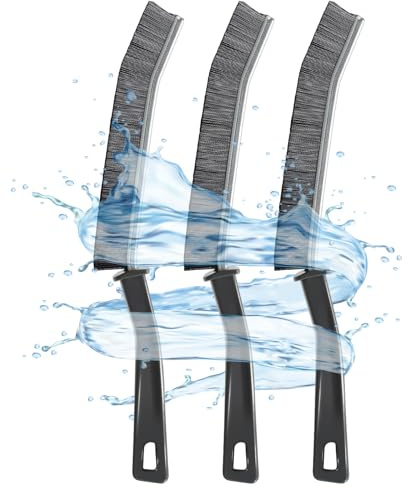3Pcs Crevice Gap Cleaning Brush, Hard Bristle Brushes for Small Spaces Cleaning, Thin Bathroom Gap Cleaning Brush, Gap Brush Suitable for Kitchen Surfaces, Windows Groove, Tiles & Faucets