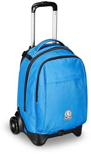 Invicta Trolley-Schulranzen New Tech, 3 in 1, Rucksack mit abnehmbarem Wagen, Rucksack zum ziehen, mit Multi-Taschen, Rollen, für Schule, Reisen und Freizeit, Jungen-Mädchen, blau