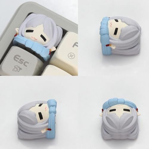 Lzrong Anime Frieren Fern Tastenkappe Keycaps Frieren: Beyond Journey's End Harzig Gaming Tastenkappe Switch Mechanische Tastatur Keyboard Zubehör Eingabegeräte Geschenke für Fans(nur Keycaps)