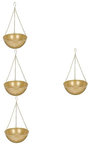 4pcs Hanging Flower Pot Baskets - Egyptian Pyramid Wall Planters Metal Plant Stands Outdoor Decor Lollipop Design for Indoor & Outdoor Use Perfect for Home & Garden Decor.