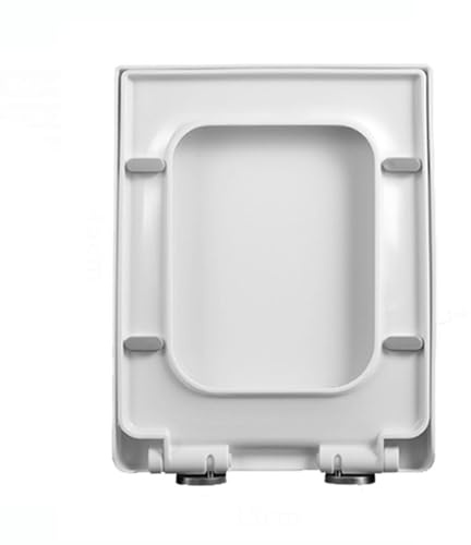 Asiento para Inodoro Cuadrado con Cierre Suave, 35 * 45Cm, Material PP, Liberación Rápida, Tapa para Inodoro Antibacteriano, Tapa De Baño WC Rectangular