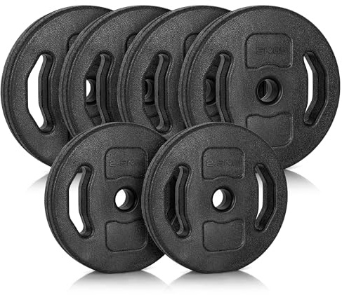 Ultrasport Juego de Mancuernas Ajustables - Rellenas de Cemento, Set de Pesas Ideal para tu Gimnasio en Casa, 25 kg