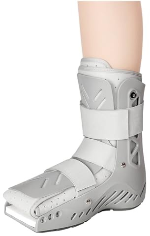 Ortopedisk Uppblåsbar Gåsko för Fotledsstukning och Fotfraktur Stabiliserande Walker Boot med Dubbla Luftkuddar Justerbar Kompression Andningsbar Stövel för Höger eller Vänster Fot(S,Rätt)