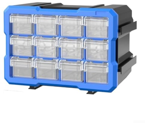Boîte de rangement en plastique de type tiroir avec disposition interne personnalisable, cloisons amovibles et construction en polypropylène (12)