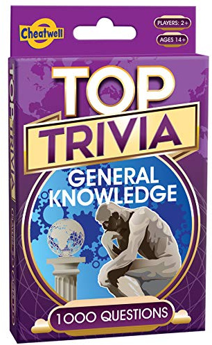 Cheatwell Games General Knowledge Top Trivia - Party Game - Family Game - Travel Game - Fun and Easy to Play - 1000 Trivia Questions - for 2 or More Players - Ages 14+