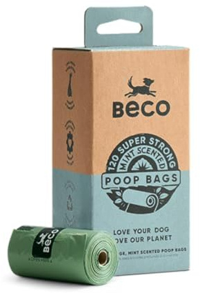 Beco Bags Confezione da Viaggio di Sacchetti per Escrementi di Animali, Dimensioni Grandi, Confezione da 120 Pezzi