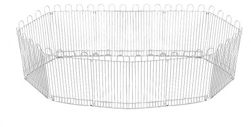 Small Animal Playpen, Foldable and Secure Fence Cage with 12 Iron Panels and 28 Plastic Buckles for Hamsters Rabbits Guinea Pigs Chinchillas Indoor Outdoor Use