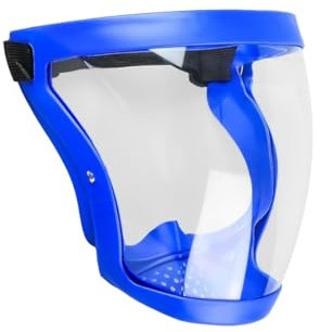 Tabanzhe Anti-fog Full Face Shield-Protective Head Cover Reusable Transparent Safety Face Mask Adjustable Universal Faceshields Guard for Men Women Eyes Face Protection(Blue)
