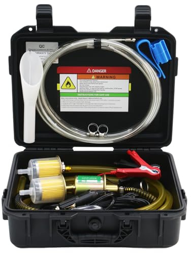 12V Electric Fuel Transfer Pump Set 30GPH,Portable Gasoline Transfer Pump