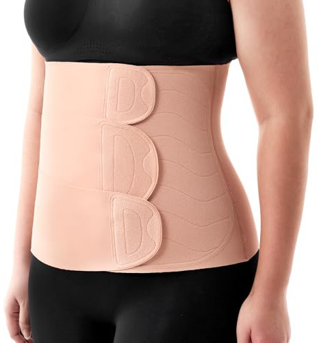 momcozy Ergowrap Bauchgurt nach Geburt, 3D-Kompression & Rückenstütze für Kaiserschnitt-Rückbildung, Nahtloses Bauchband für Alltag & Sport, Unsichtbare Postpartum Shapewear (Standard, L)