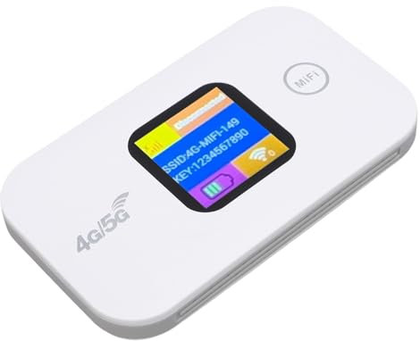 Hotspot Mobile WiFi 4G LTE, Routeur WiFi Portable, avec Emplacement pour Carte SIM, Connecter jusqu'à 10 Appareils, 300 Mbps 5G Pocket High Speed ​​Pocket Wireless Network pour