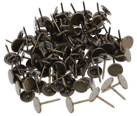 TOKIDNY 100 Pezzi Chiodi Decorativi per Tappezzeria da Pz con Testa per Decorazioni e Progetti Facile Applicazione per Sicurezza e Stile