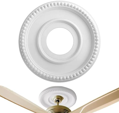 Placa de forma de corona del medallón de techo, base de fan baldachin, roseta, portailuminación, decoración de pared, madera, dormitorio, sala de estar, vintage, acento europeo, decorativo
