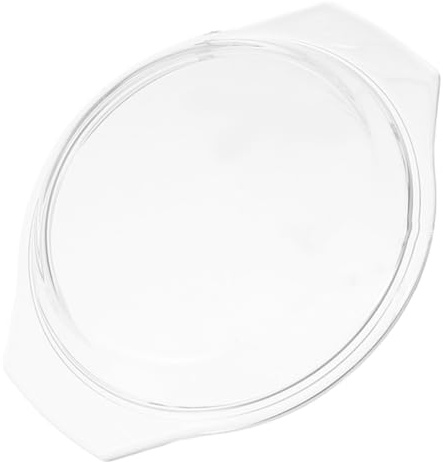 NUOBESTY Cubierta Antisalpicaduras para Microondas 17,8 Cm de Vidrio Transparente, Tapa Reutilizable Segura para Alimentos, Protector contra Salpicaduras Adecuado para Calentar Comida