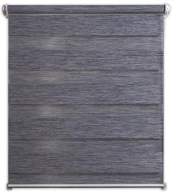 Deco4Me Doppelrollo Klemmfix ohne Bohren - Anthrazit-meliert, 70 x 200 cm - Vario Duo Rollo in Leinen, Holzoptik - lichtdurchlässig & Blickdicht - Stoffbreite 66 cm