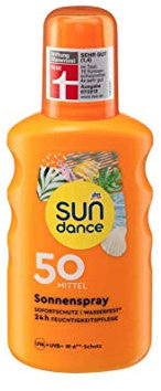 sundance - Sonnenspray LSF 50 + - Sofortschutz/Wasserfest/ 24h Feuchtigkeit- 1x200ml