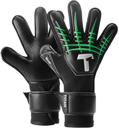 T1TAN Fluo Beast Junior 3.0 (FP) - Football Gloves for Children with Flat Cut - with Finger Protection - For the Professionals of the Future - Size 4