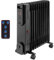 MeOkey Oil Filled Radiator 2500W, 11 Fin Electric Portable Space Heater with Digital Thermostat & Remote Control,24 Hour Timer,3 Heat Settings,Safety Cut-off,Ideal for Home,Garage & Office Use - Black